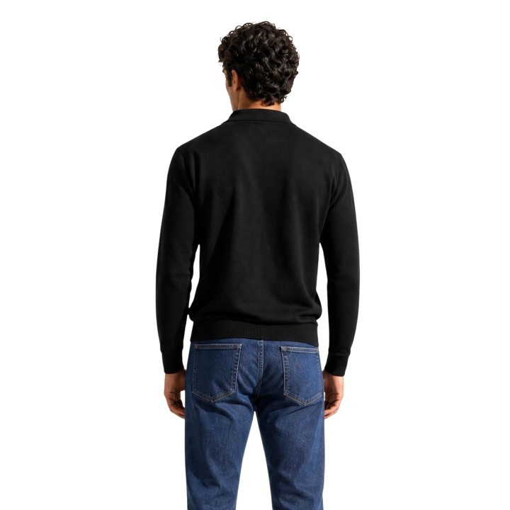 Rains jersey de hombre Long Sleeve Polo 10410 negro vista posterior
