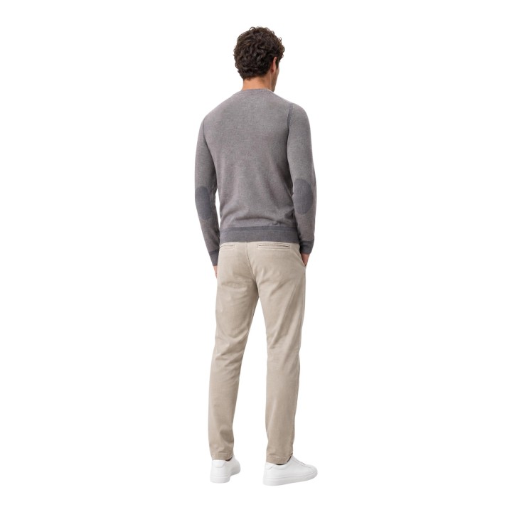 Jersey de hombre YOS beige y azul SLI6ML011685U en vista posterior