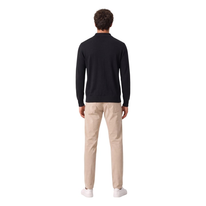 Jersey polo YOS Derby 3021900 para hombre negro vista posterior