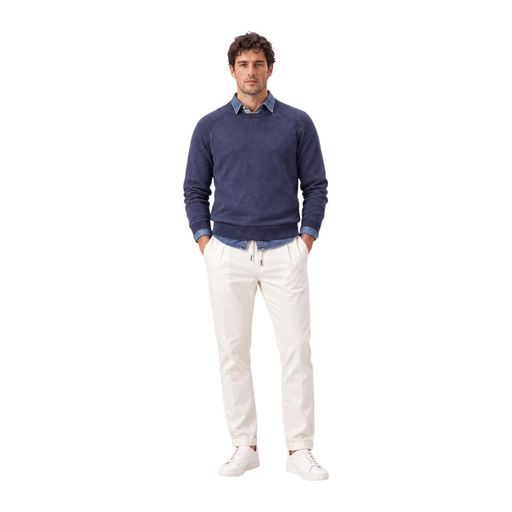 Jersey azul de hombre YOS LGI6ML011668U en vista de tres cuartos