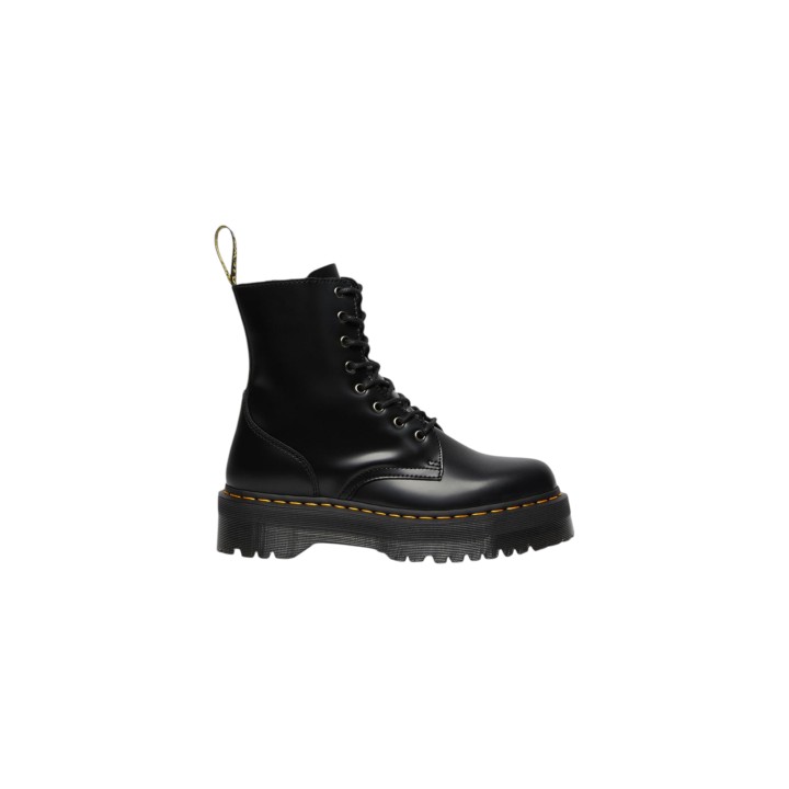 Bota Dr. Martens Jadon 15265001 de mujer negra vista lateral