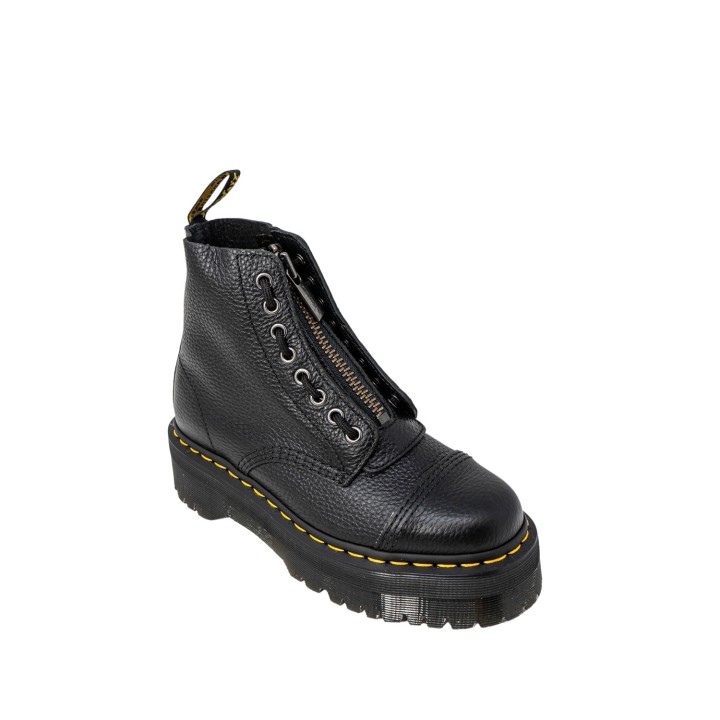 Dr. Martens Sinclair Milled Nappa 22564001 botas de mujer negras de piel vista tres cuartos frontal