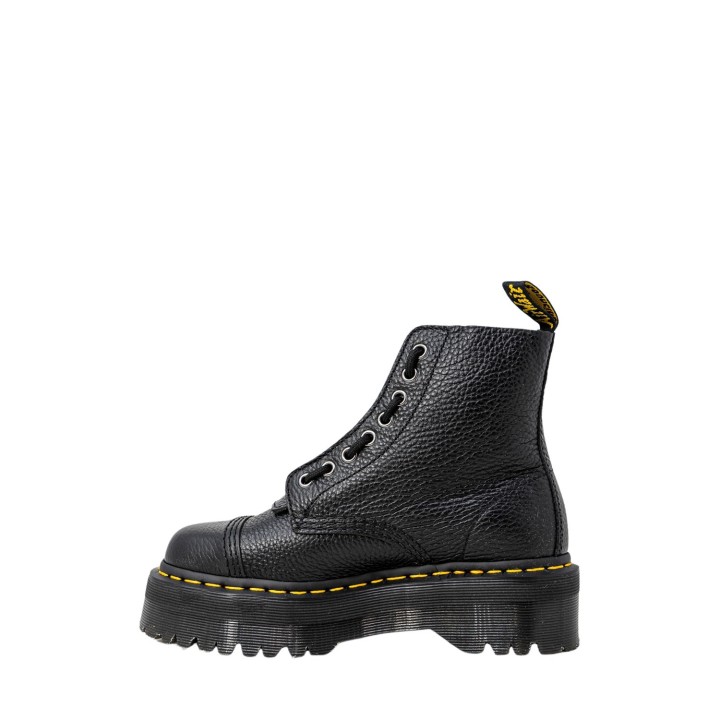 Dr. Martens Sinclair Milled Nappa 22564001 botas de mujer negras de piel vista lateral