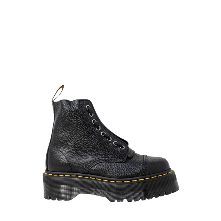 Dr. Martens Sinclair Milled Nappa 22564001 botas de mujer negras de piel vista lateral