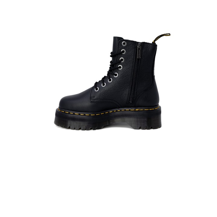 Bota Dr. Martens Jadon III Pisa 26378001 negra para mujer vista lateral con cremallera
