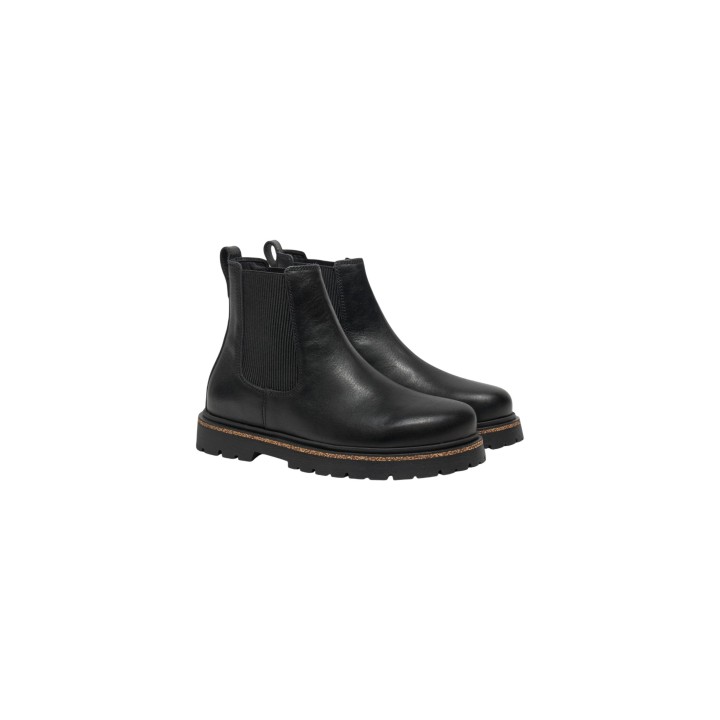 Birkenstock Highwood Slip On 1025781 botines negros de mujer en vista tres cuartos