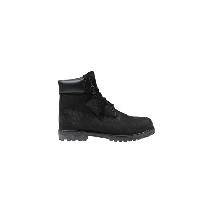 Timberland bota de mujer negra Prem 6 con cordones vista lateral