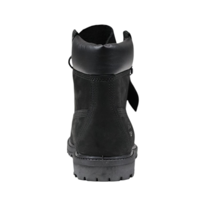 Timberland bota de mujer negra Prem 6 con cordones vista posterior