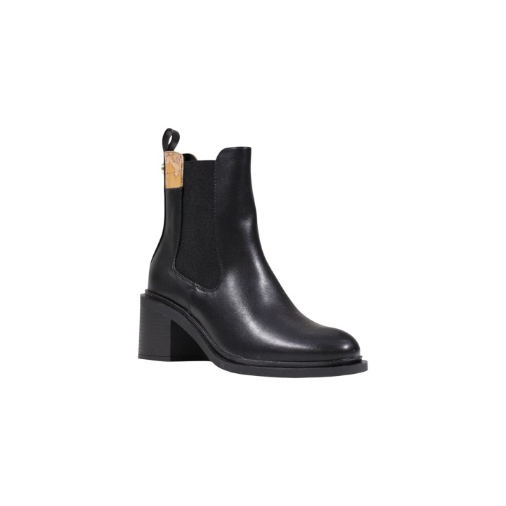 Alviero Martini Prima Classe botín de mujer negro Z 1258 300B en vista de tres cuartos