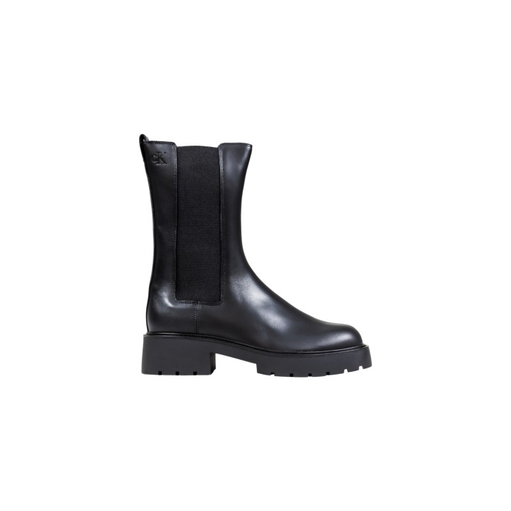 Calvin Klein Jeans botín Chelsea chunky negro para mujer vista lateral