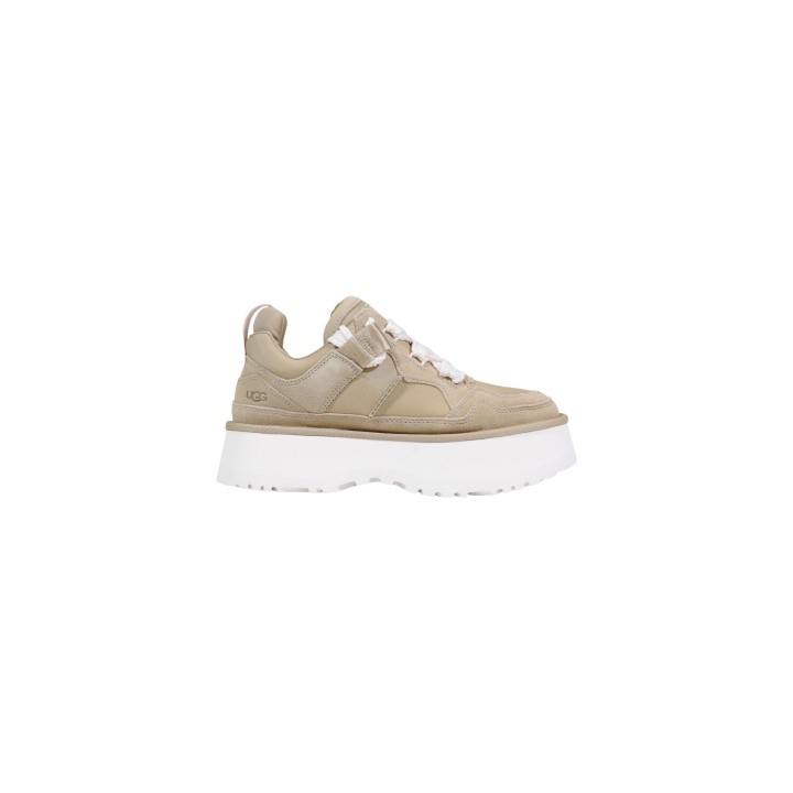 UGG botín deportivo de mujer beige vista lateral