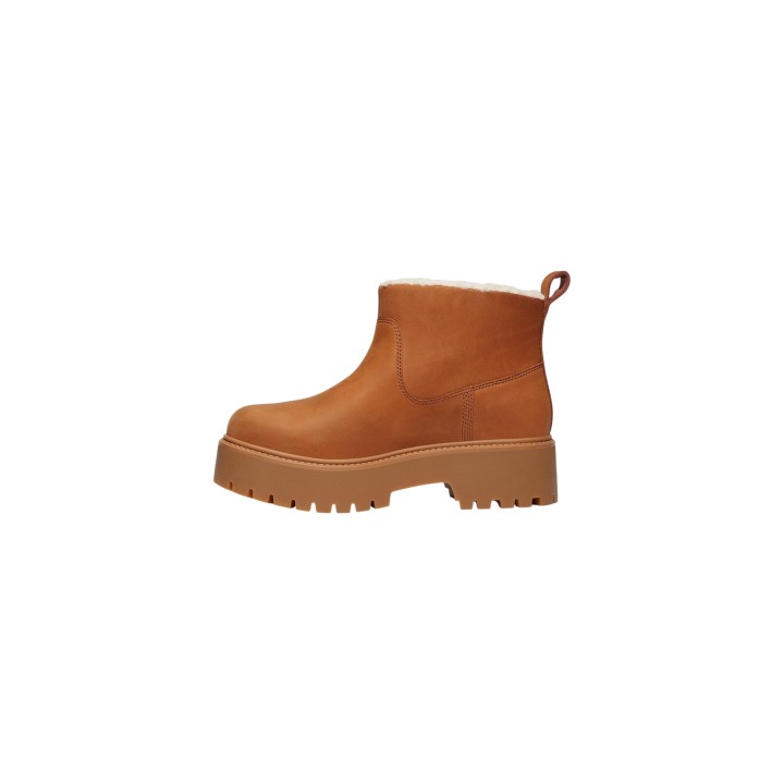 Botín Timberland de mujer marrón STST Mid Warm Lined Boot vista lateral