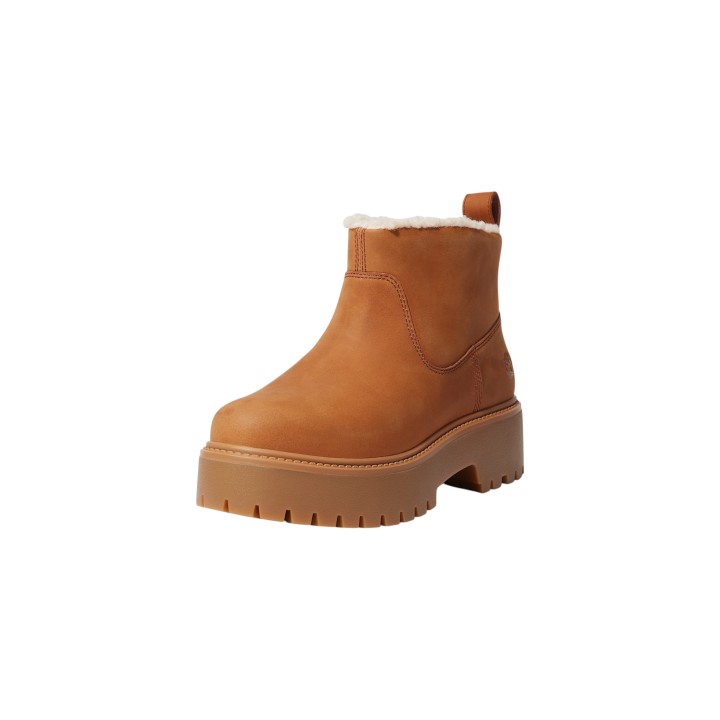 Botín Timberland de mujer marrón STST Mid Warm Lined Boot vista de tres cuartos