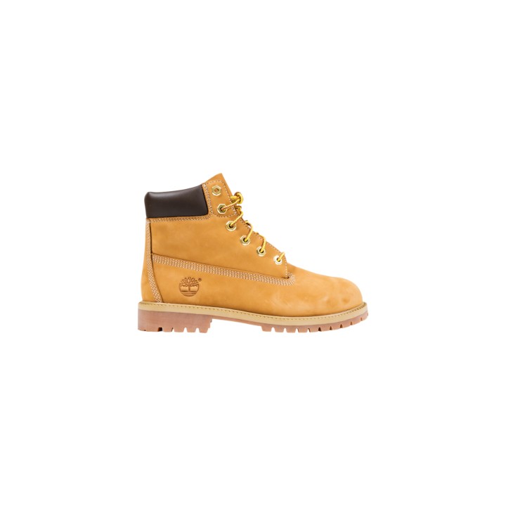 Timberland bota de mujer Prem 6-In Lace Waterproof de cuero color cuero vista lateral