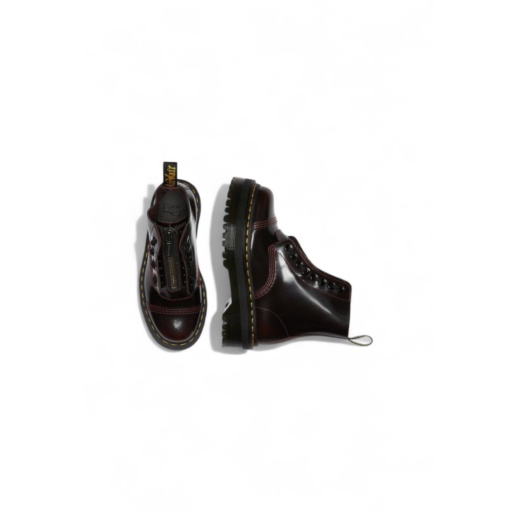 Dr. Martens Sinclair Arcadia botas de mujer bordeaux en vista de tres cuartos
