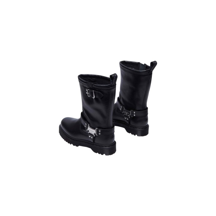 Dr. Martens Anistone Hi Wanama 32199001 botas de mujer negras vista posterior tres cuartos