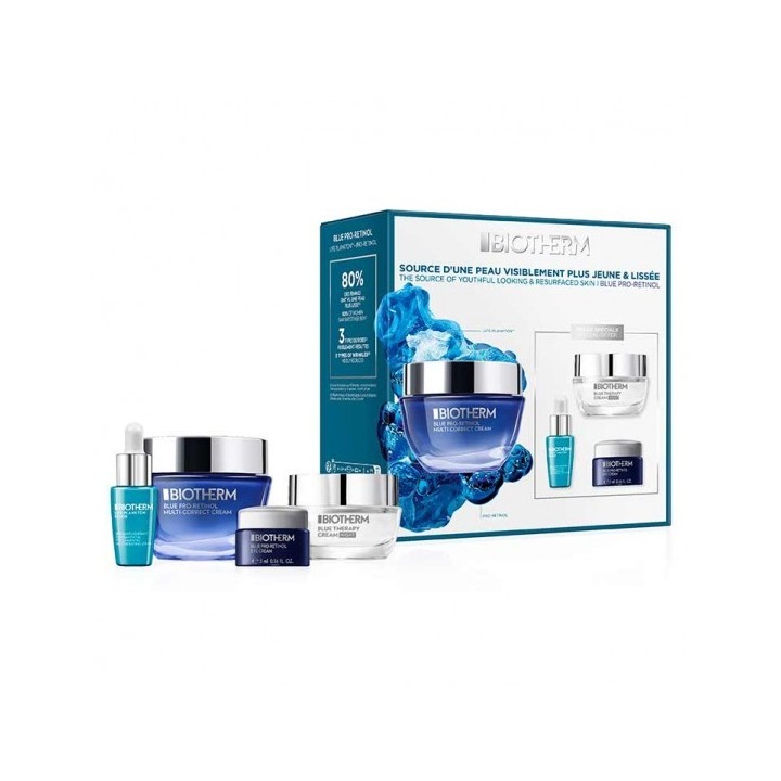 Lote de crema facial Biotherm blue pro-retinol 50 ml en envase azul vista frontal