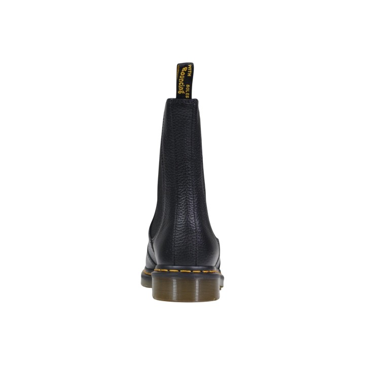 Dr. Martens 2976 Hi para mujer en piel negra vista posterior