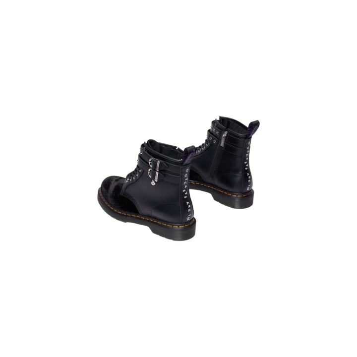 Dr. Martens 1460 Wdn Smooth+Velvet botas negras de mujer vista posterior