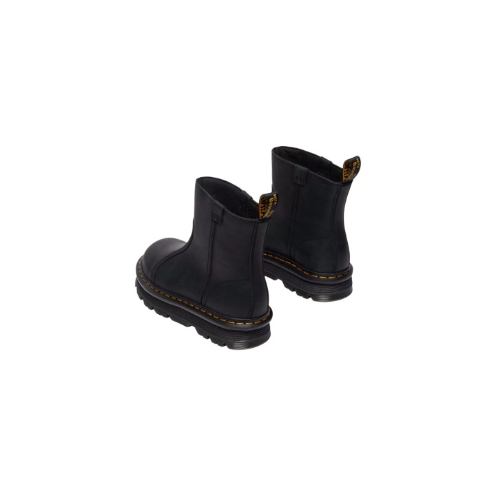 Dr. Martens Zebzag Rigger Wyoming 42662001 para mujer negras de cuero vista posterior