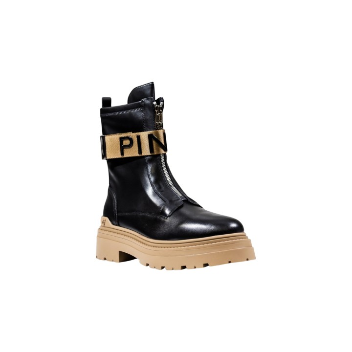 Pinko Mia 13 botín de mujer negro vista tres cuartos frontal