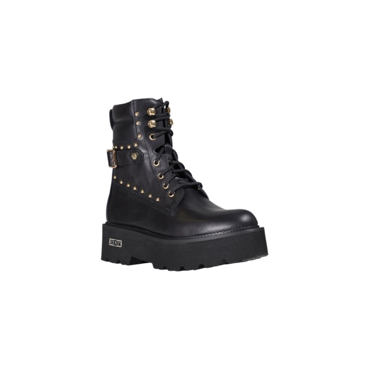 Botas Cult Rocky 4641 Mid negras para mujer vista de tres cuartos