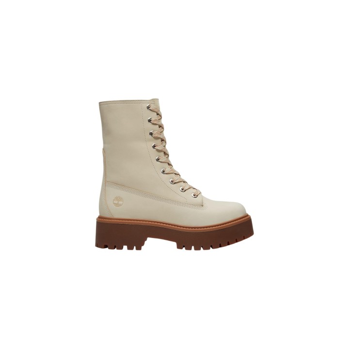 Timberland botas de mujer beige claro STST Mid Lace TB0A5SAHEN7 vista lateral
