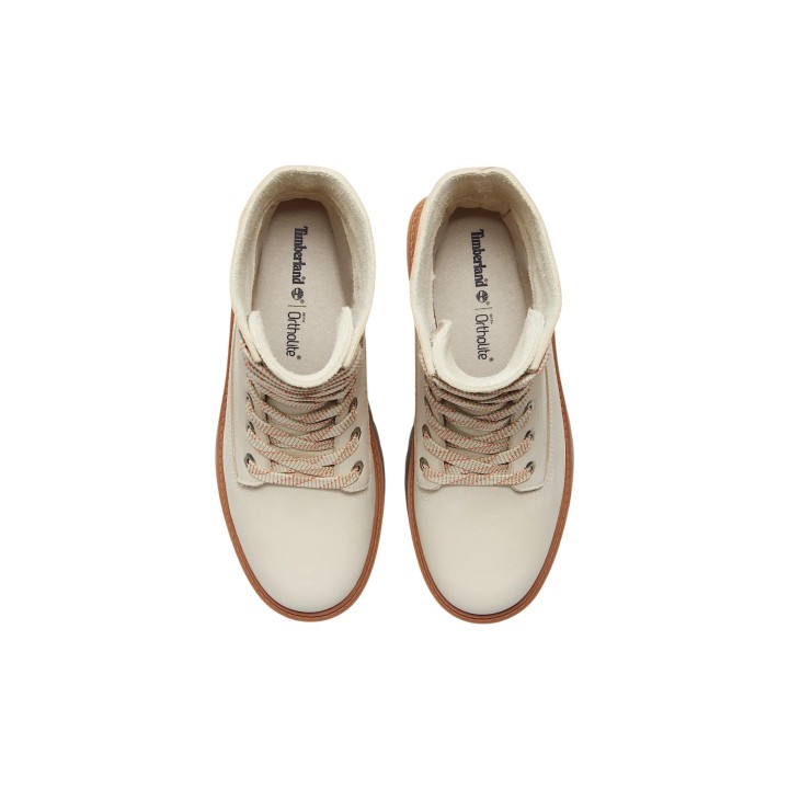 Timberland botas de mujer beige claro STST Mid Lace TB0A5SAHEN7 detalle superior