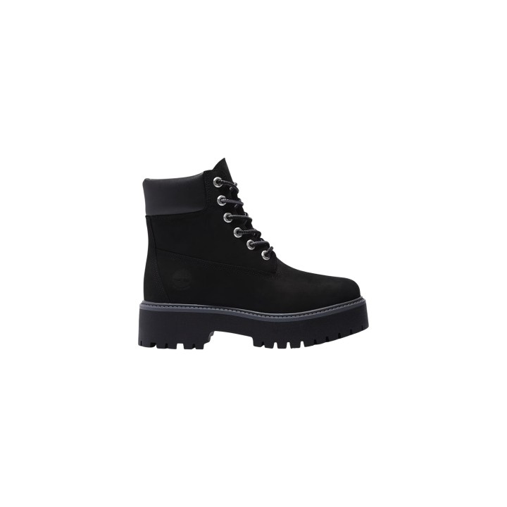 Timberland botas de mujer negras STST 6 IN LACE WATERPROOF vista lateral