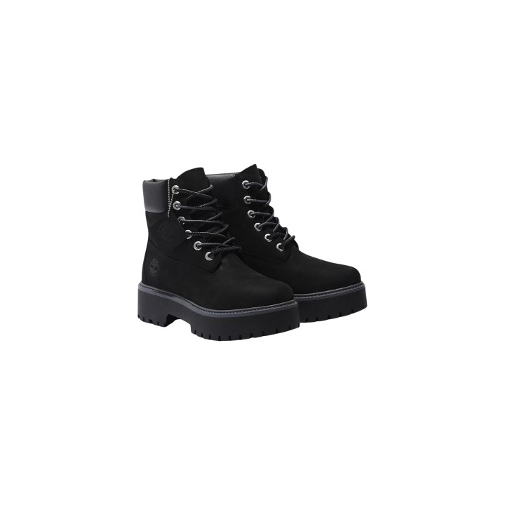 Timberland botas de mujer negras STST 6 IN LACE WATERPROOF vista tres cuartos