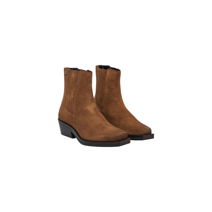 Botines de mujer Tommy Hilfiger Jeans beige de ante vista tres cuartos