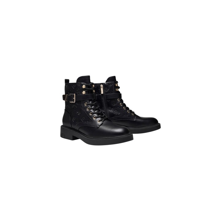 Guess Fellini FLFFEI ELE10 botas de mujer negras vista de tres cuartos