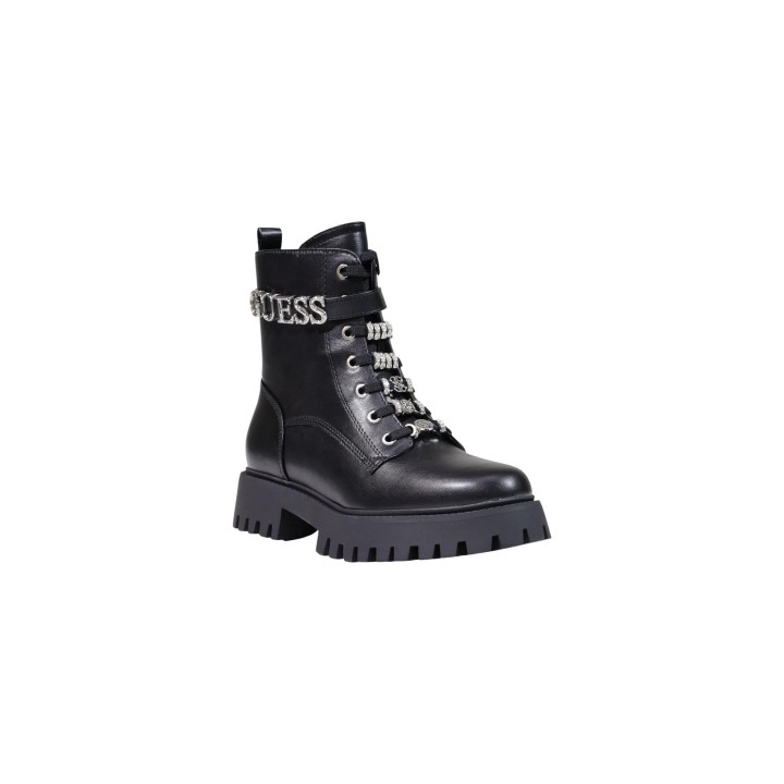 Botas Guess Ficki FLFFIC ELE10 negras para mujer vista de tres cuartos