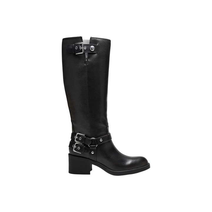Botas altas negras Guess para mujer MATLEY FLTMAT LEA11 en vista lateral