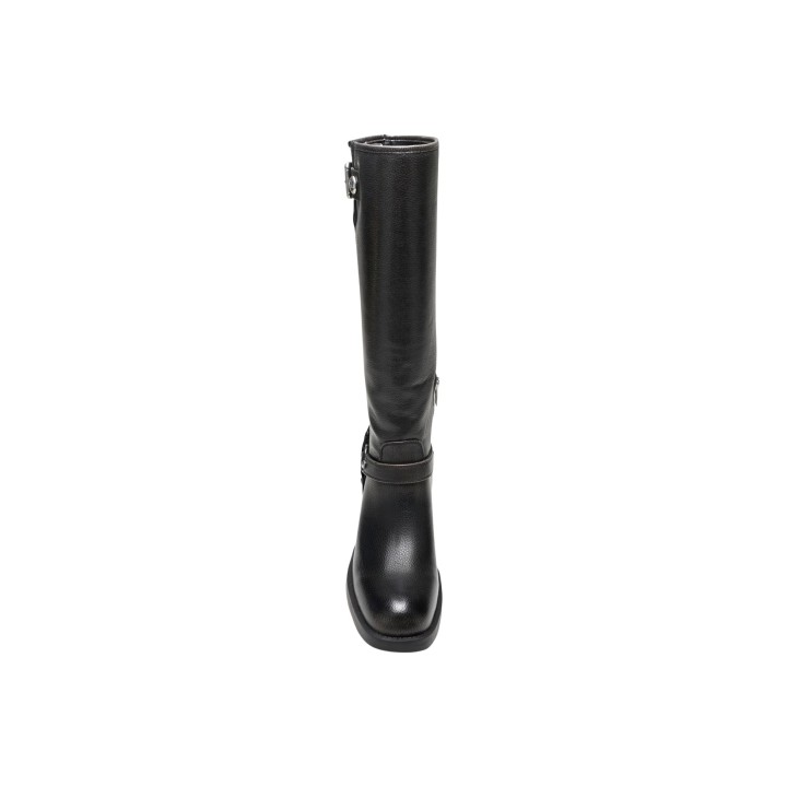 Bota alta negra Guess para mujer MATLEY FLTMAT LEA11 en vista frontal