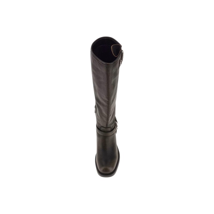 Bota alta negra Guess para mujer MATLEY FLTMAT LEA11 en vista posterior