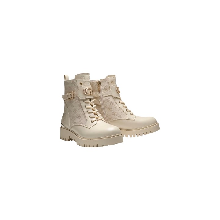 Guess botín de mujer Olanna2 Sour Cream vista tres cuartos