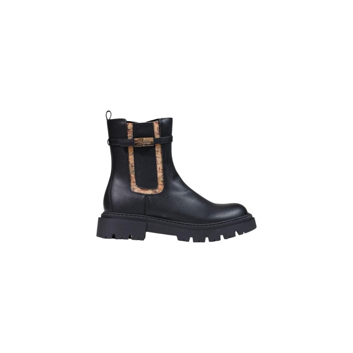 Bota negra de mujer Alviero Martini Prima Classe N 2570 0289 en vista lateral