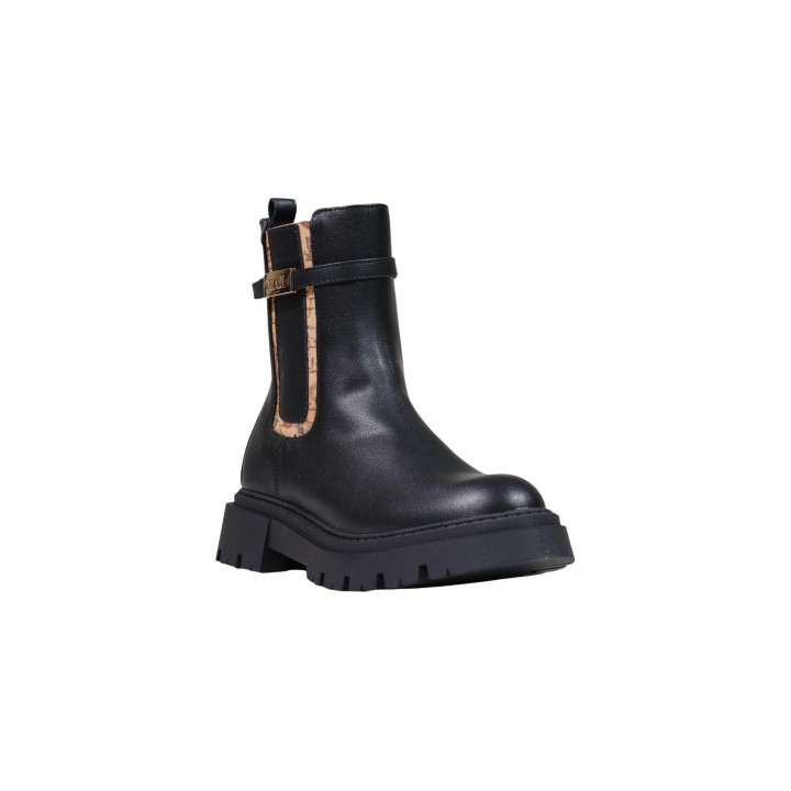 Bota negra de mujer Alviero Martini Prima Classe N 2570 0289 en vista tres cuartos