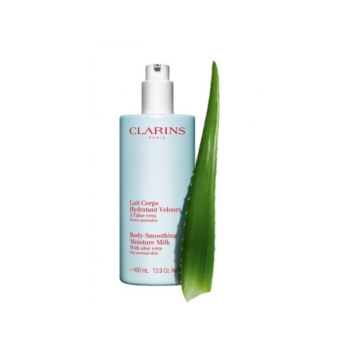 Leche corporal hidratante Clarins con aloe vera 400 ml vista frontal