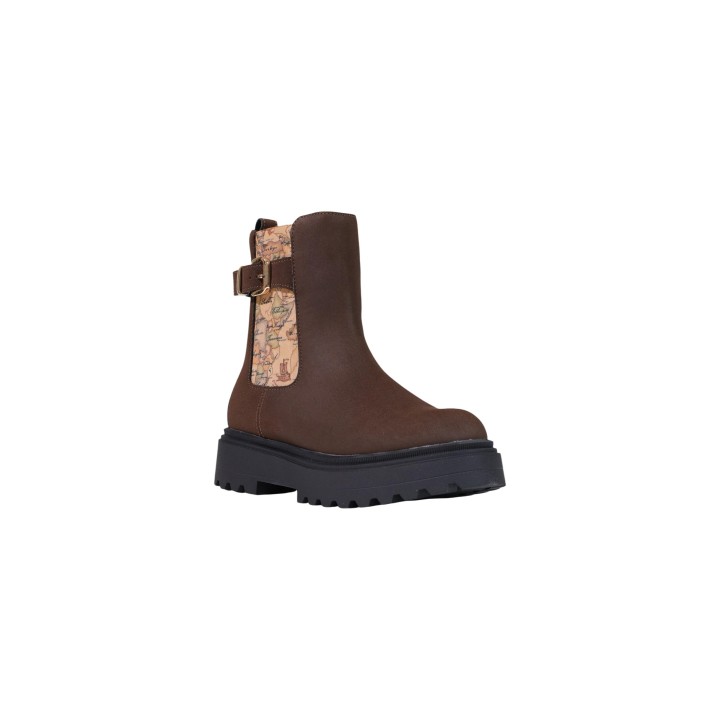 Alviero Martini Prima Classe botas de mujer marrones N 2581 0315 vista tres cuartos