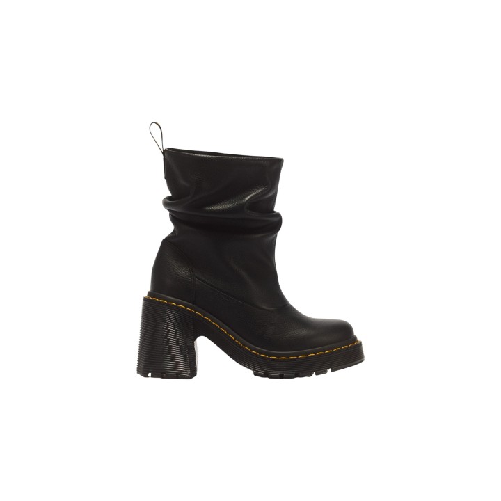 Botín de mujer Dr. Martens Kasey Lo Virginia 43119001 negro de piel vista lateral
