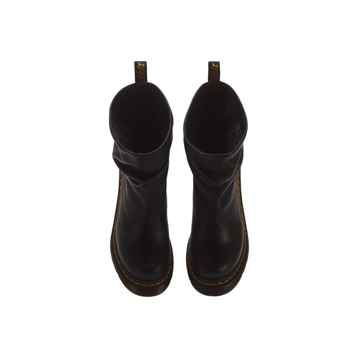 Botas de mujer Dr. Martens Kasey Lo Virginia negras de piel vista superior