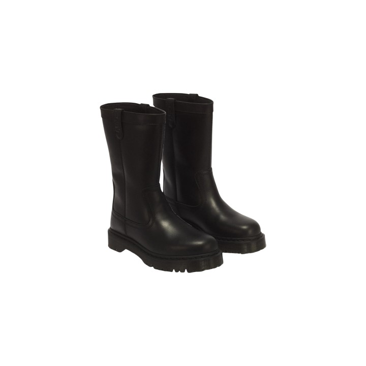 Bota de mujer Dr. Martens Anistone Pull On Wanama 43165001 negra en vista tres cuartos