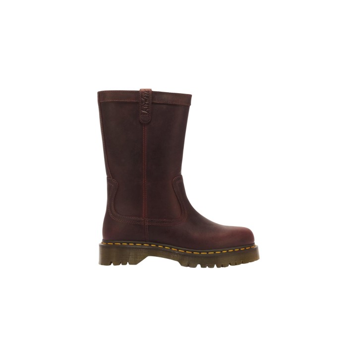 Dr. Martens Anistone Pull On Crazy Horse 43168600 bota de mujer burdeos vista lateral