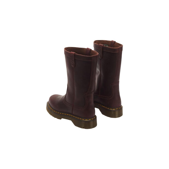 Dr. Martens Anistone Pull On Crazy Horse 43168600 botas de mujer burdeos vista posterior
