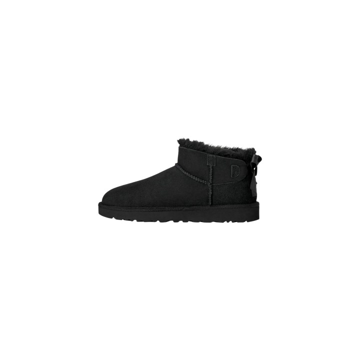 UGG Ultra Mini Bailey Bow 1185491 botines de mujer negros vista lateral
