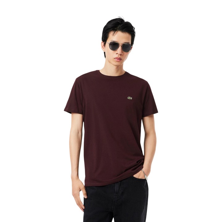 Lacoste camiseta de hombre burdeos TH6709-00 vista frontal