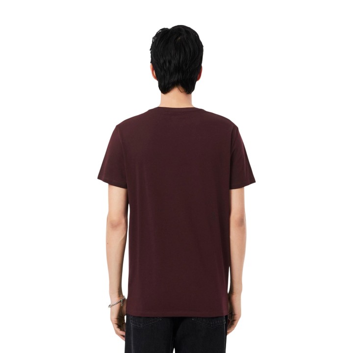 Lacoste camiseta de hombre burdeos TH6709-00 vista posterior