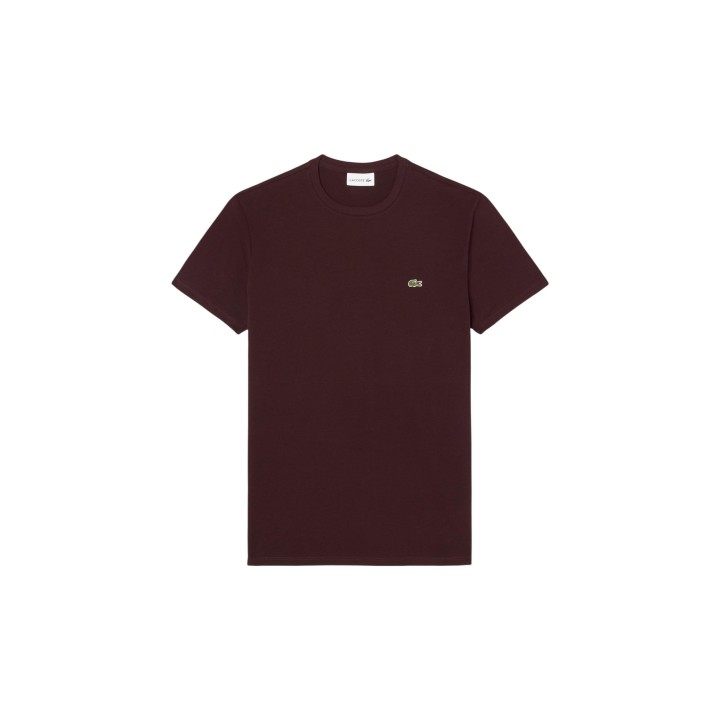 Camiseta Lacoste de hombre burdeos TH6709-00 vista frontal
